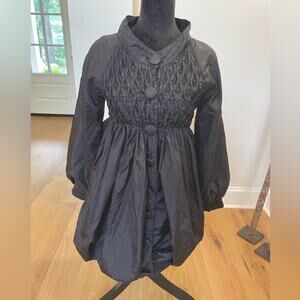 Anthropology | RYU Black All Weather Smocked Jacket Small